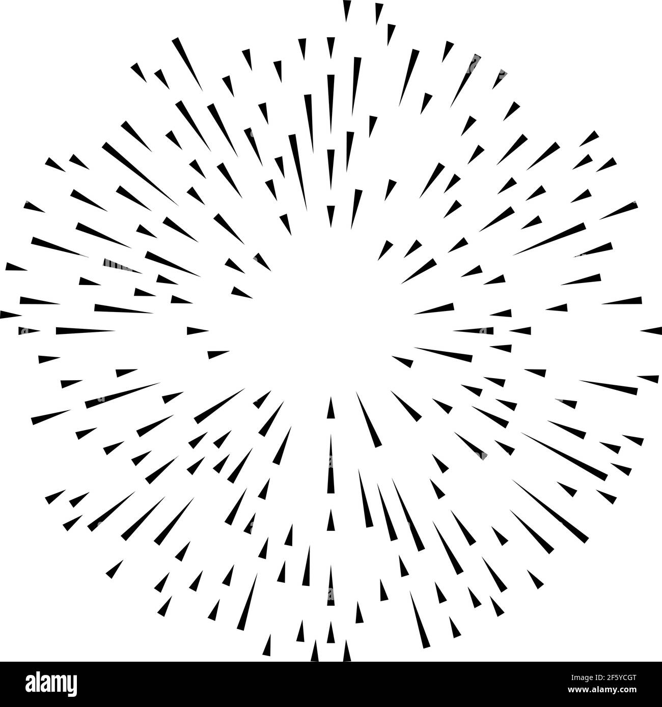 Radial, radiating lines, stripes abstract element for explosion, burst ...