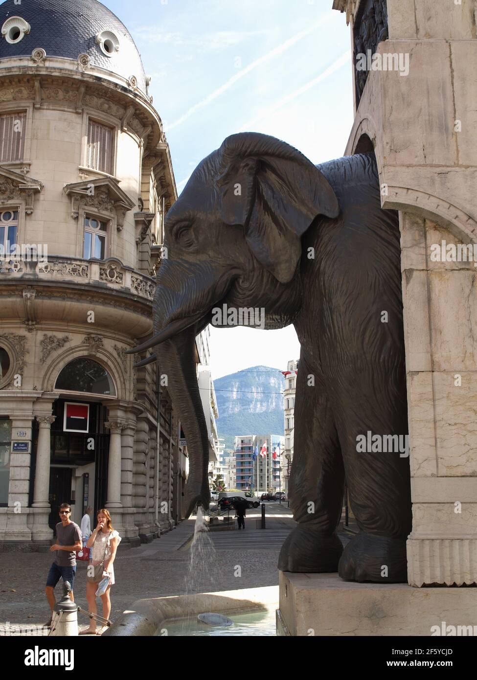 La Fontaine des Éléphants, Chambery, France Stock Photo - Alamy