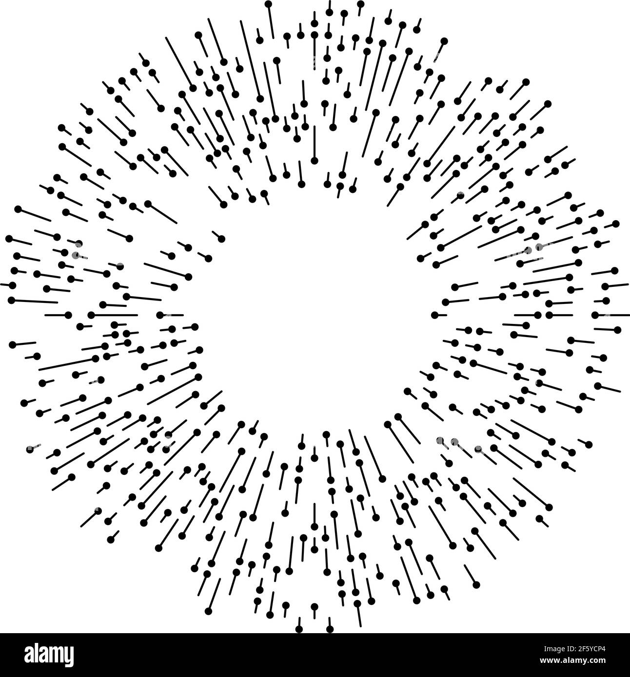 Radial, radiating lines, stripes abstract element for explosion, burst ...