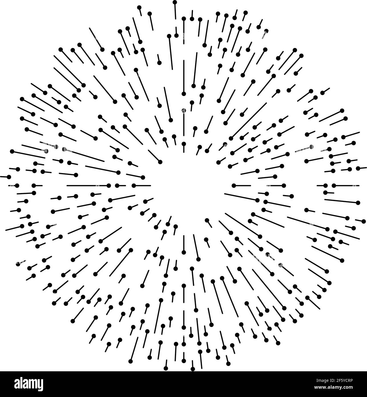 Radial, radiating lines, stripes abstract element for explosion, burst ...