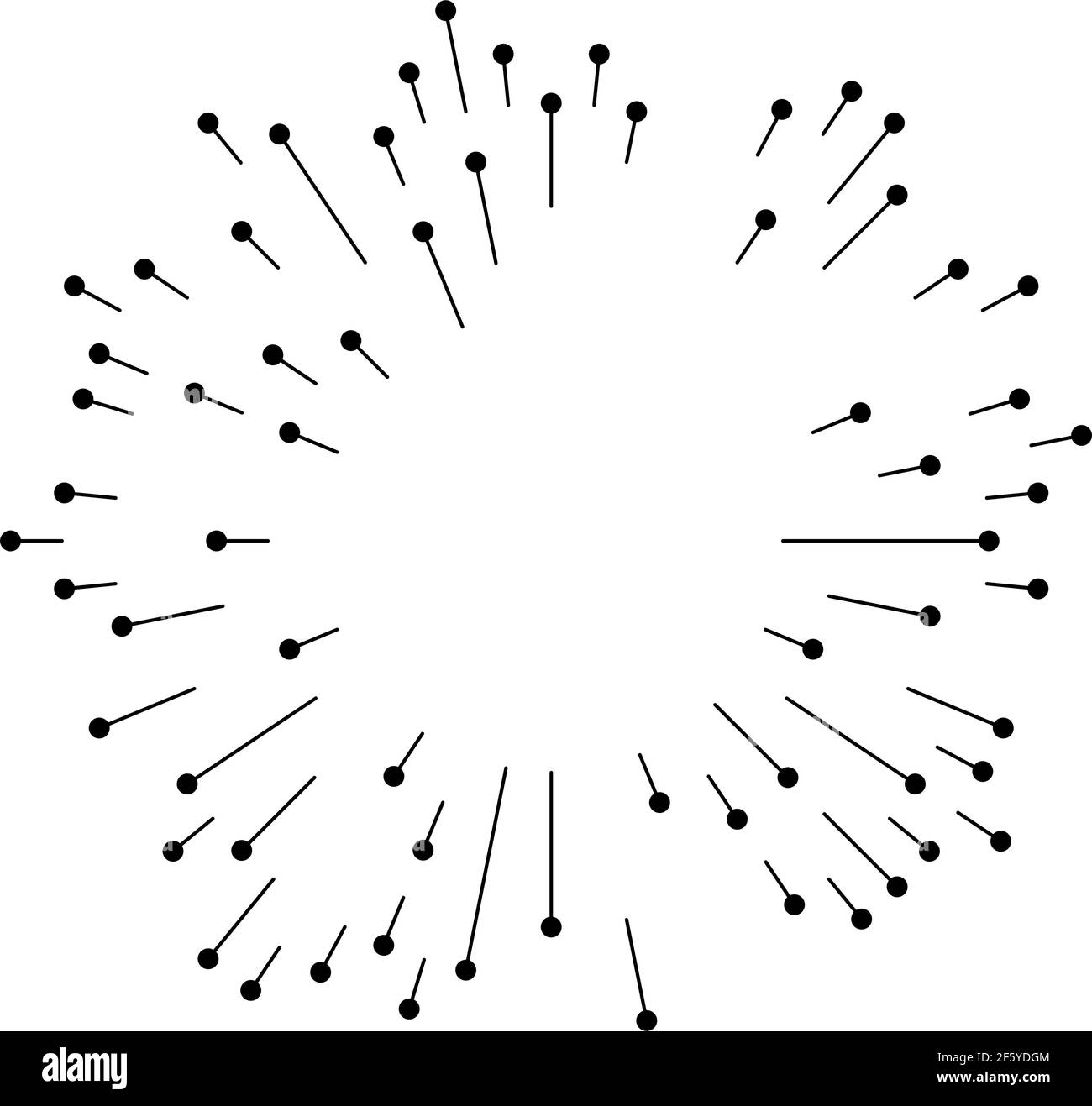 Radial, radiating lines, stripes abstract element for explosion, burst ...