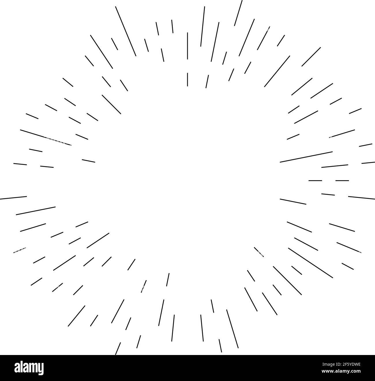 Radial, radiating lines, stripes abstract element for explosion, burst ...