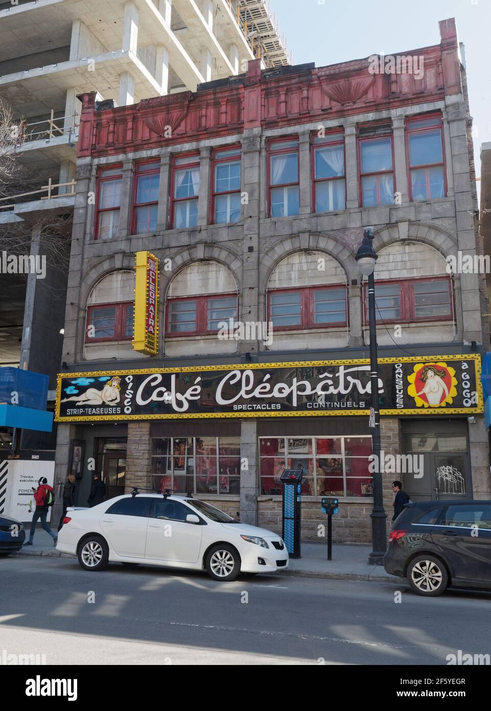 Cafe Cleopatre strip club in Montreal. Quebec,CanadaCafe Stock Photo