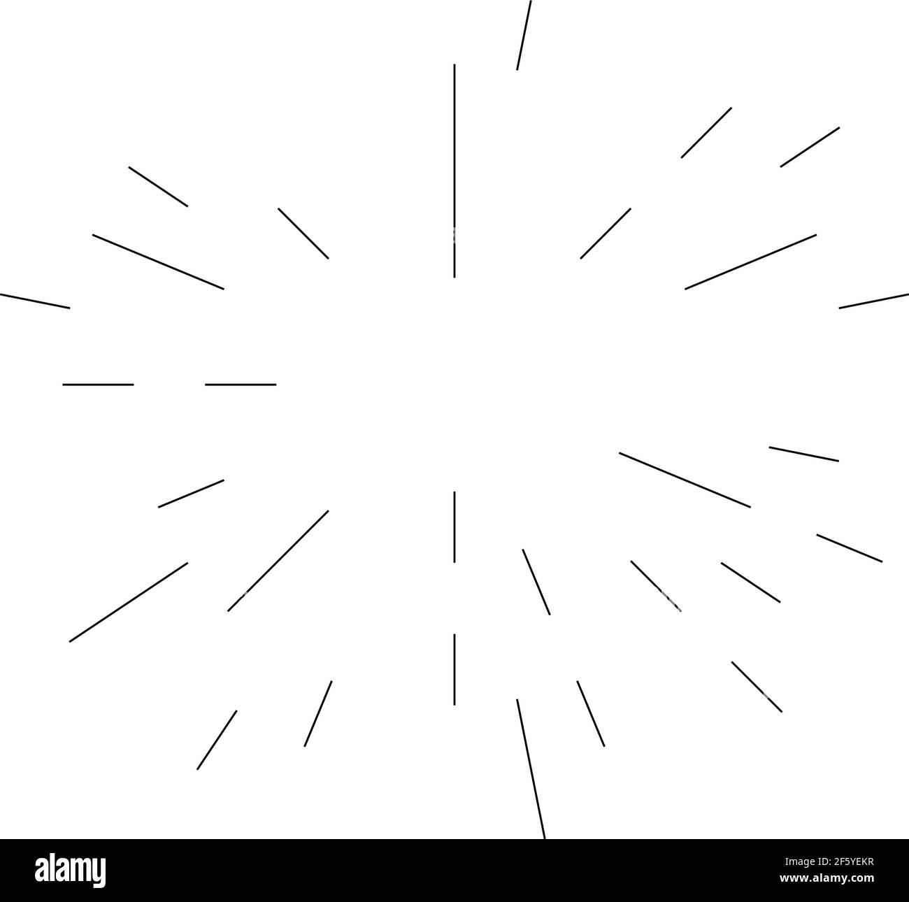 Radial, radiating lines, stripes abstract element for explosion, burst ...
