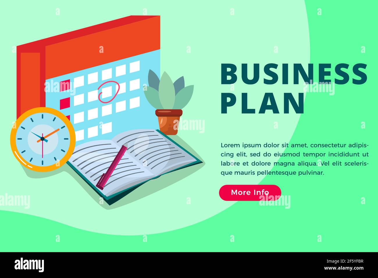 business plan concept vector isometric illustration Stock Vector