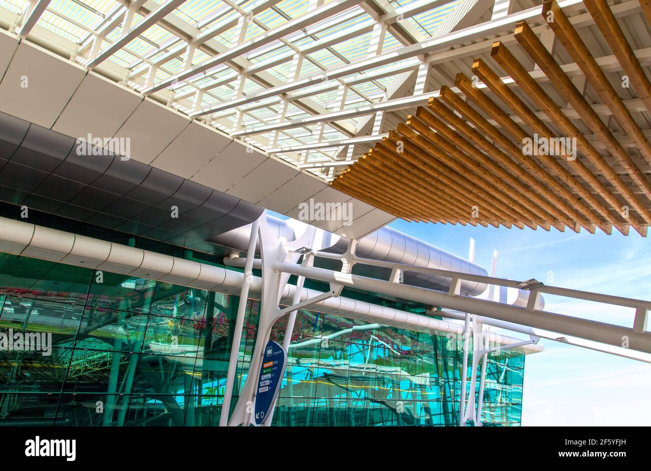 New airport terminal in Porto Stock Photo