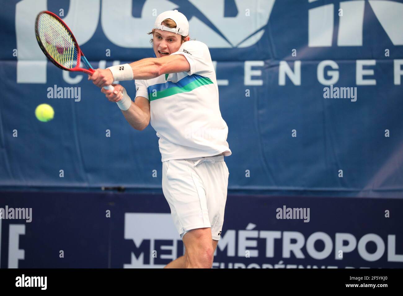 Zizou BERGS during the Final Play In Challenger 2021, ATP Challenger tennis  tournament on March 28, 2021 at Marcel Bernard complex in Lille, France -  Photo Laurent Sanson / LS Medianord / DPPI / LiveMedia Stock Photo - Alamy