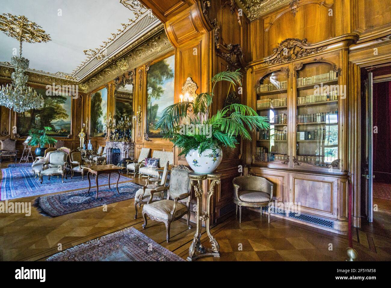 Royal Apartments at renaissance style Pszczyna Castle, Pszczyna (Pless), Silesia, southern Poland Stock Photo