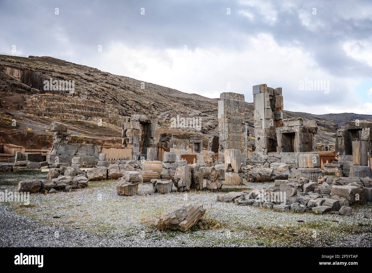Ruins of the ancient ceremonial capital of the Persian empire Persepolis near Shiraz in Iran Stock Photo