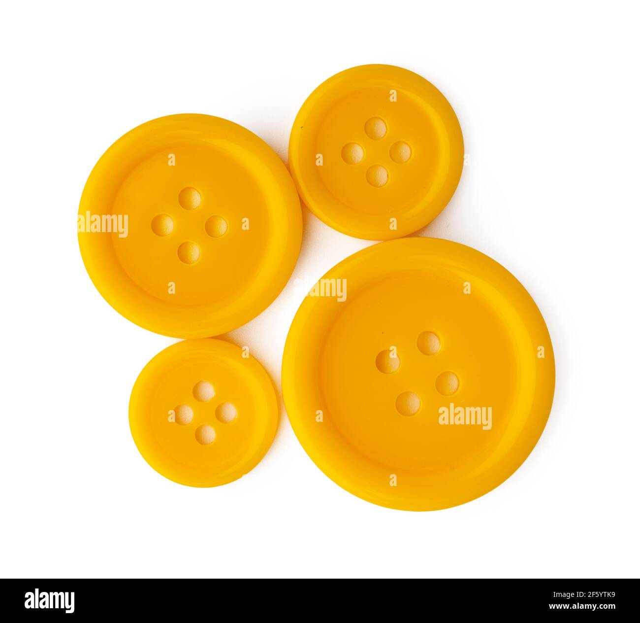 Large plastic clothes button isolated on white background Stock Photo