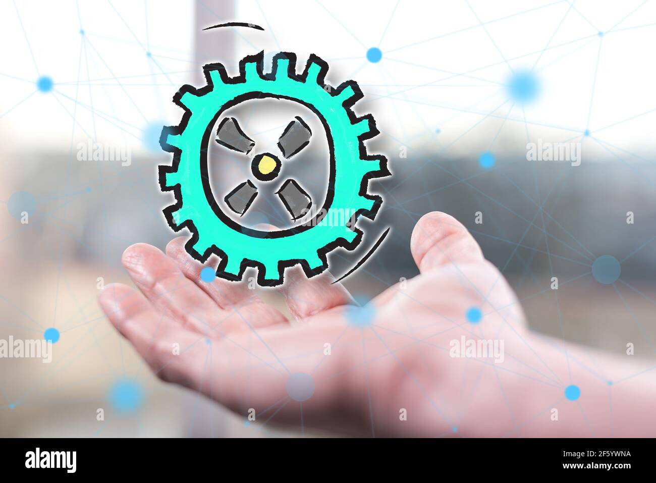 Business process concept above a hand of a man Stock Photo - Alamy