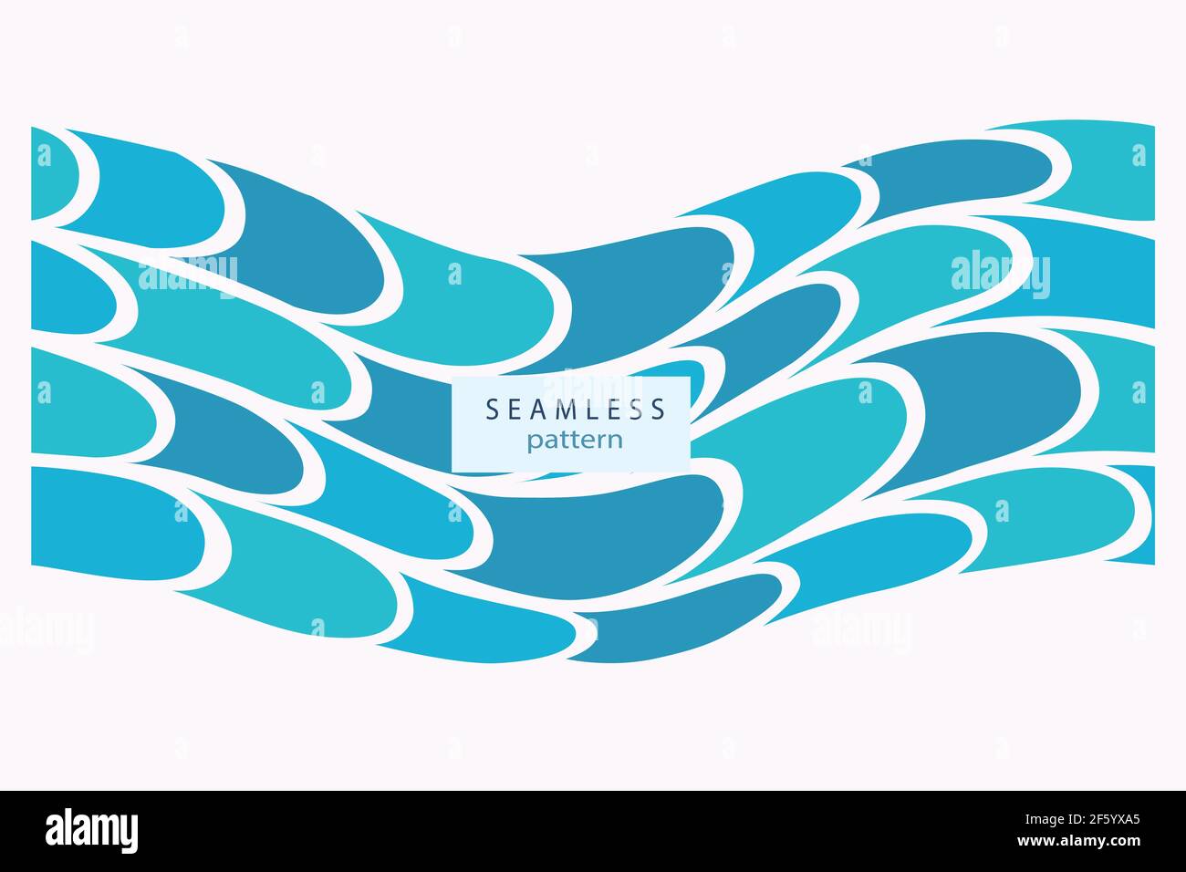 Stylized blue waves and drops on a light background Stock Vector