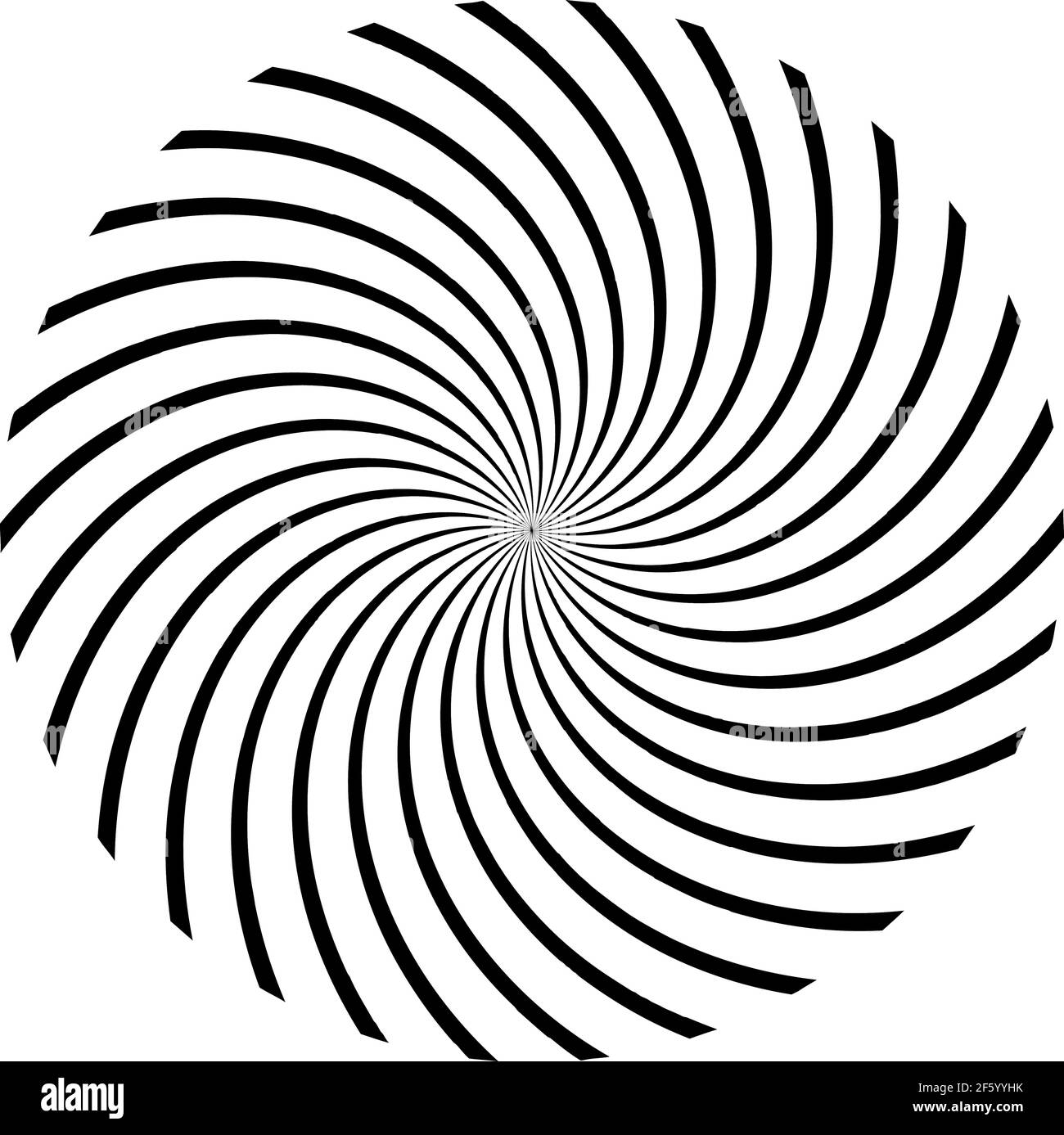 Spiral, swirl, twirl design element. Rotating radiAL lines — Stock