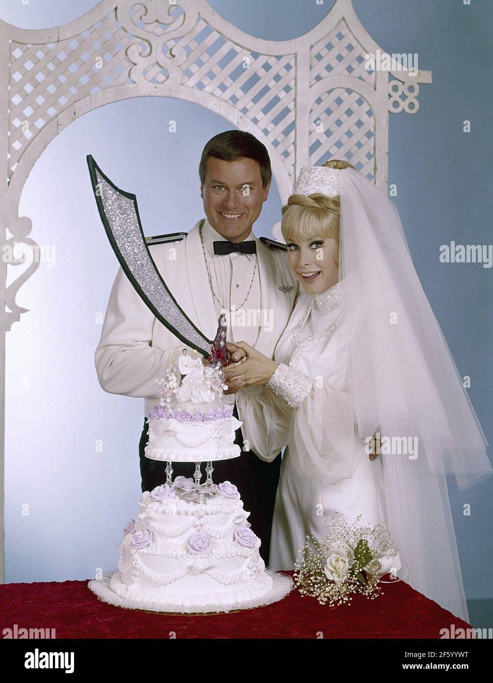 BARBARA EDEN and LARRY HAGMAN in I DREAM OF JEANNIE (1965), directed by