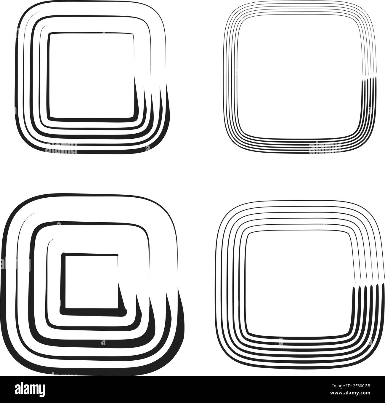 Pointed Square Graphics Abstract squares graphics. Vector squares element set Stock Vector ...