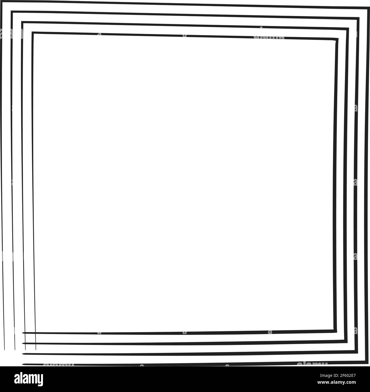 Pointed Square Graphics Concentric square element. Square with drawn lines vector illustration ...