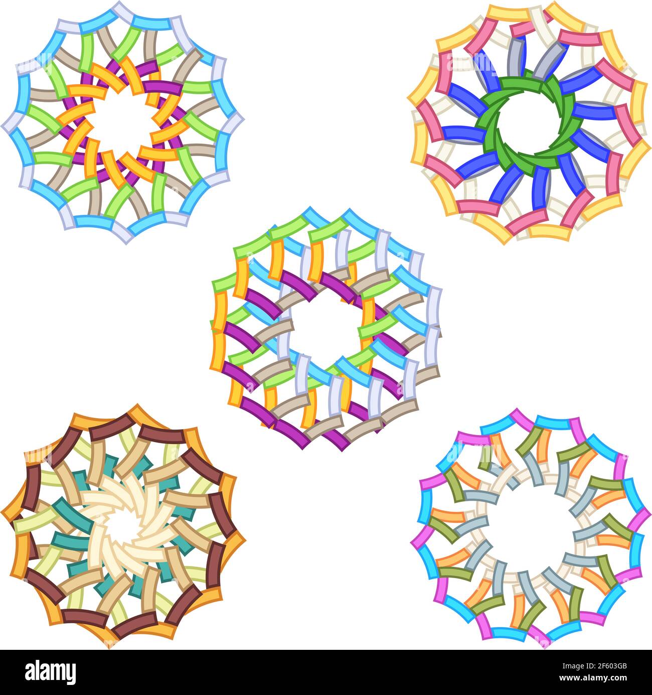 Abstract ornament set for creative design Stock Vector