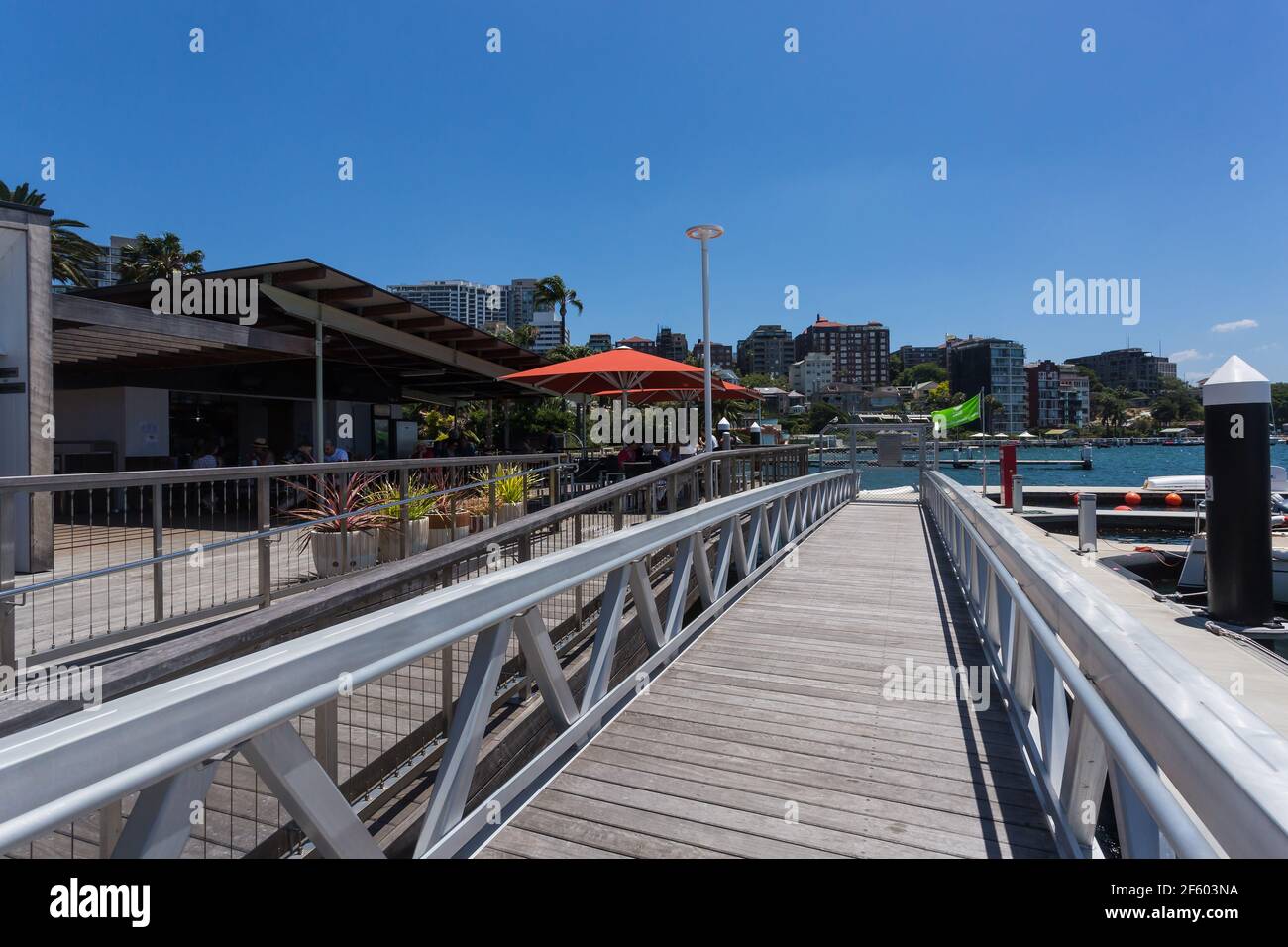 The Lookout, Elizabeth Bay, Sydney, Australia. Spectacular harbour views from the Lookout Cafe. Stock Photo