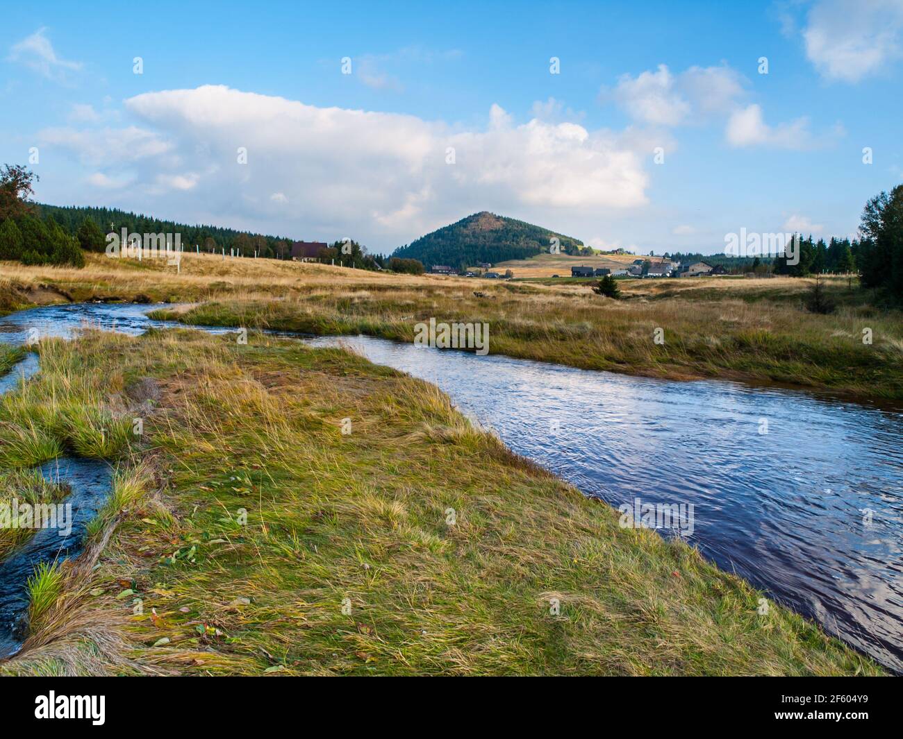 Bukovec hill and Jizerka village Stock Photo