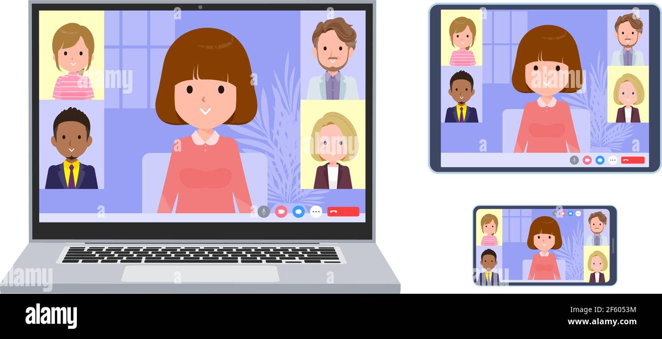 Tablet pc young side Stock Vector Images - Alamy, image size:1300x667