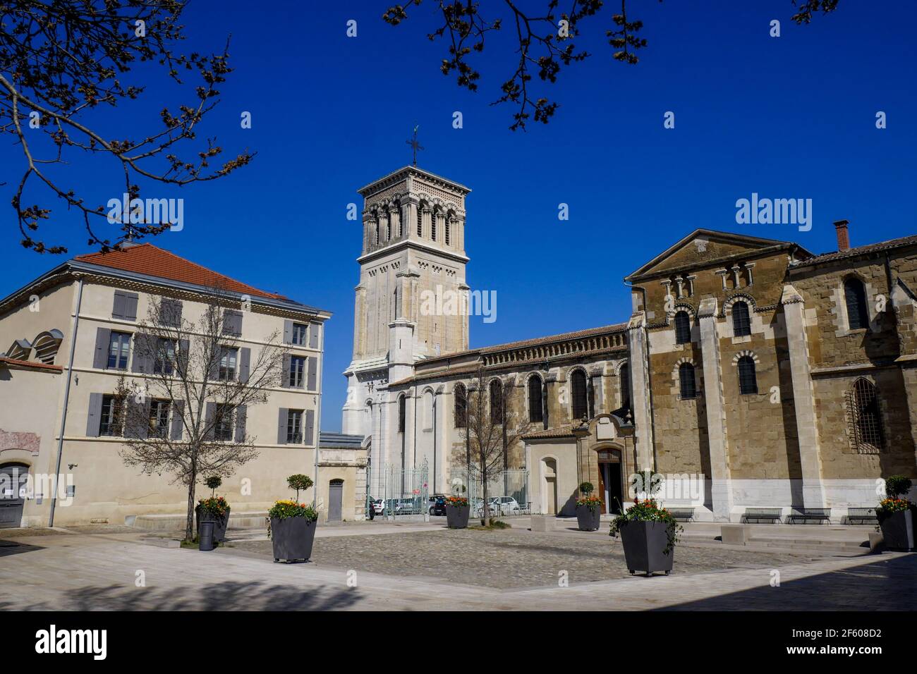 SaintApollinaire cathedral, Valence, Drome, France Stock Photo Alamy