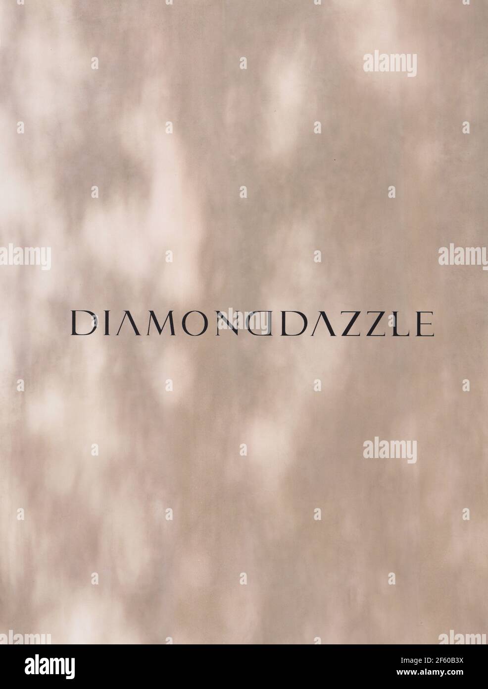 poster advertising Diamond Dazzle fashion house in paper magazine from 2015 year, advertisement, creative Diamond Dazzle advert from 2010s Stock Photo