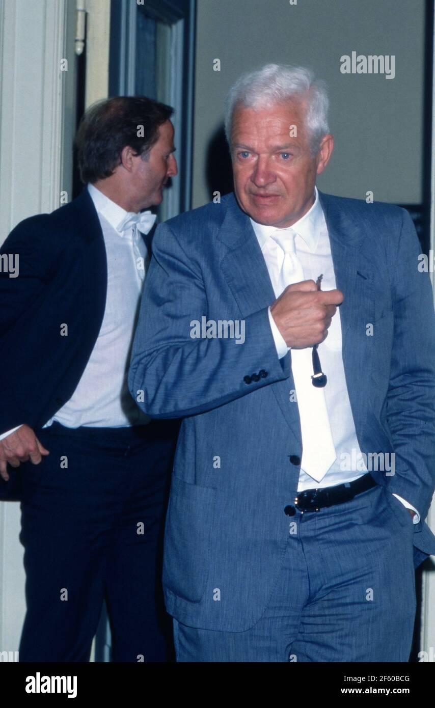 Rupprecht Bernbeck beim Prozess wegen Behandlungsfehlern gegen ihn als Chefarzt der Orthopädie im Krankenhaus Barmbek im Amtsgericht Hamburg, Deutschland 1988. Stock Photo