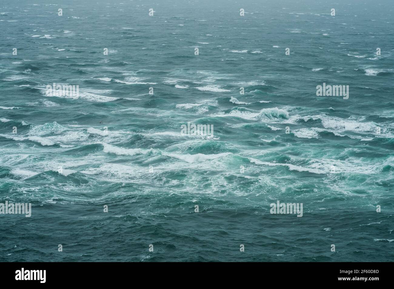 A rough sea at the Rhins of GAlloway in Dumfries and Galloway, Scotland. Stock Photo