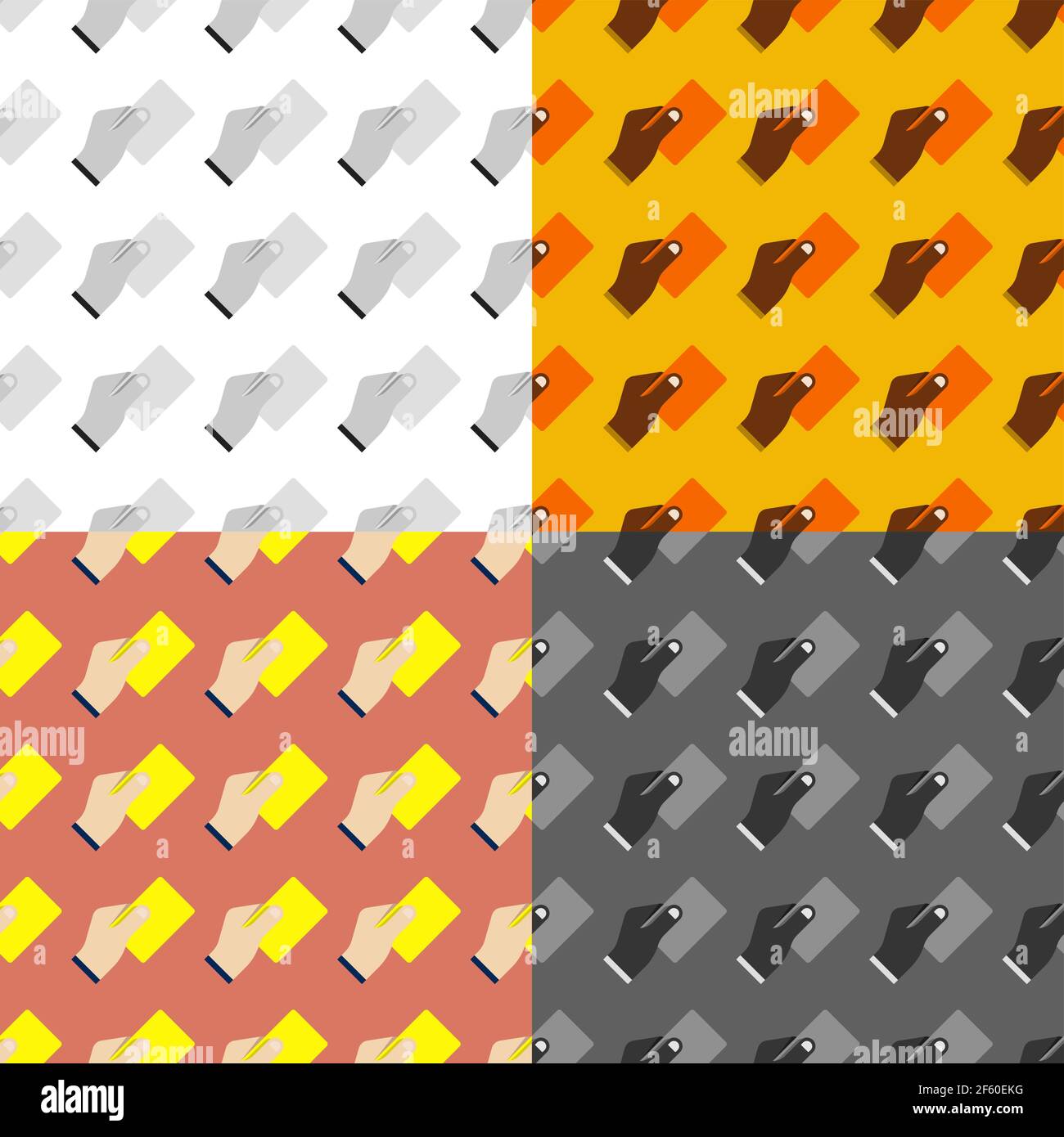 Referee Print Pattern Football referee showing red card Stock Vector Images - Alamy