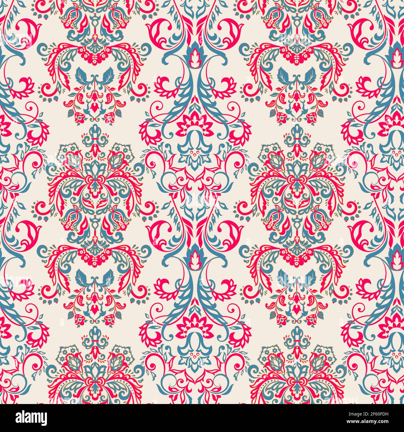 Vector Baroque floral pattern. classic floral ornament. vintage