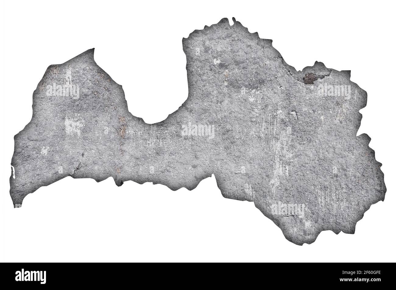 Map of Latvia on weathered concrete Stock Photo - Alamy