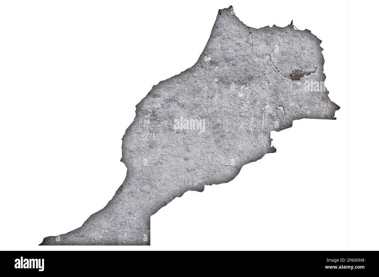 Map of Morocco on weathered concrete Stock Photo - Alamy