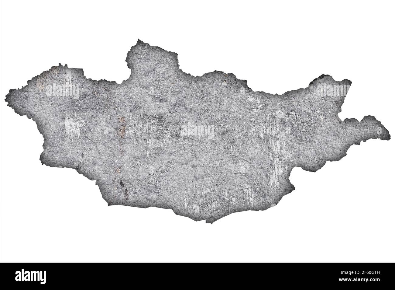 Map of Mongolia on weathered concrete Stock Photo - Alamy