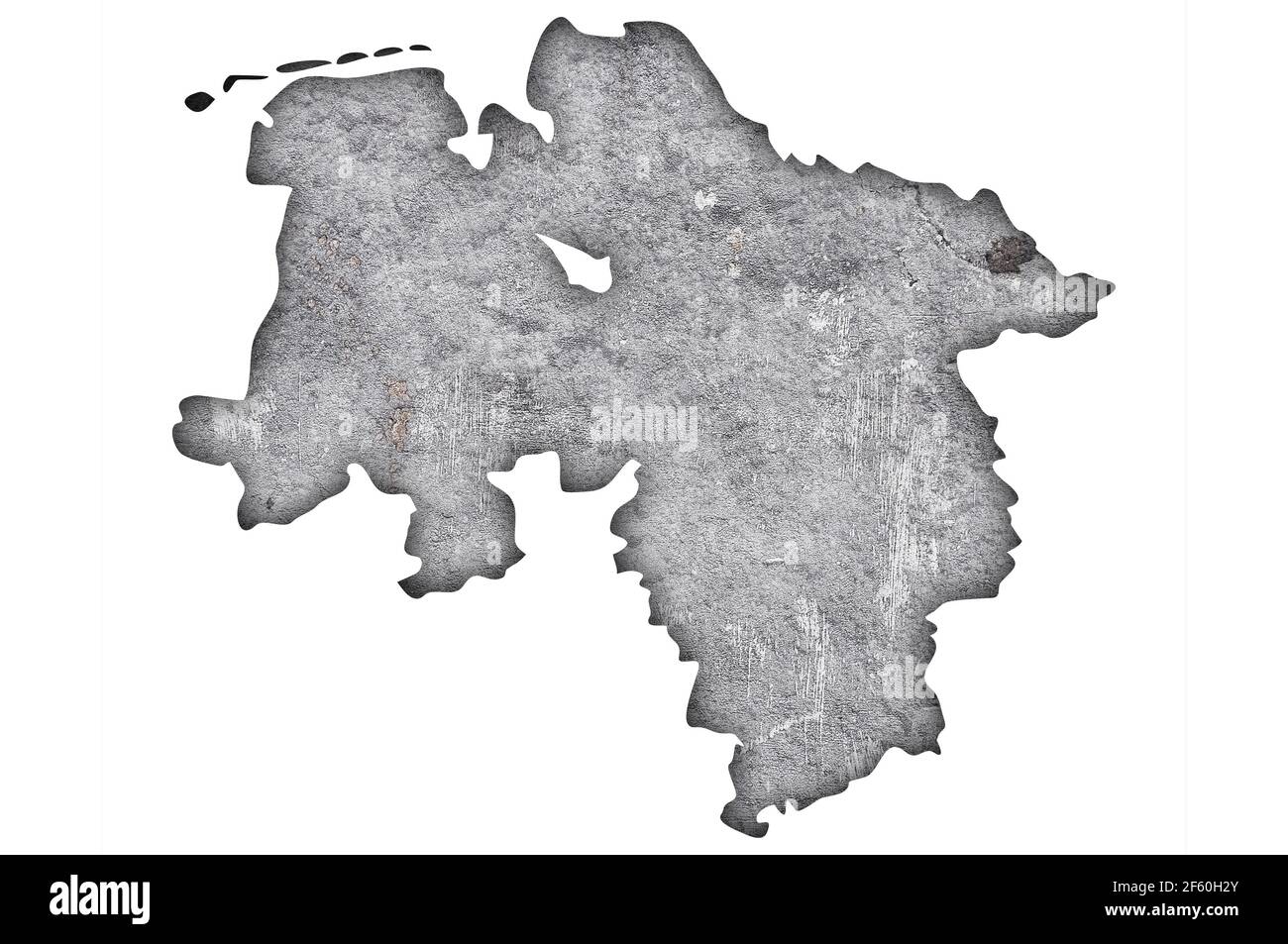Map of Lower Saxony on weathered concrete Stock Photo - Alamy