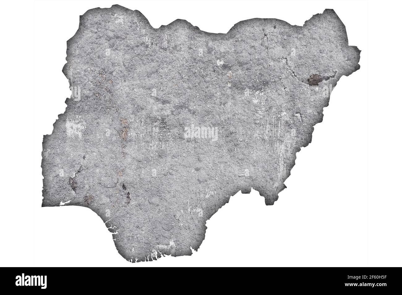 Map of Nigeria on weathered concrete Stock Photo - Alamy
