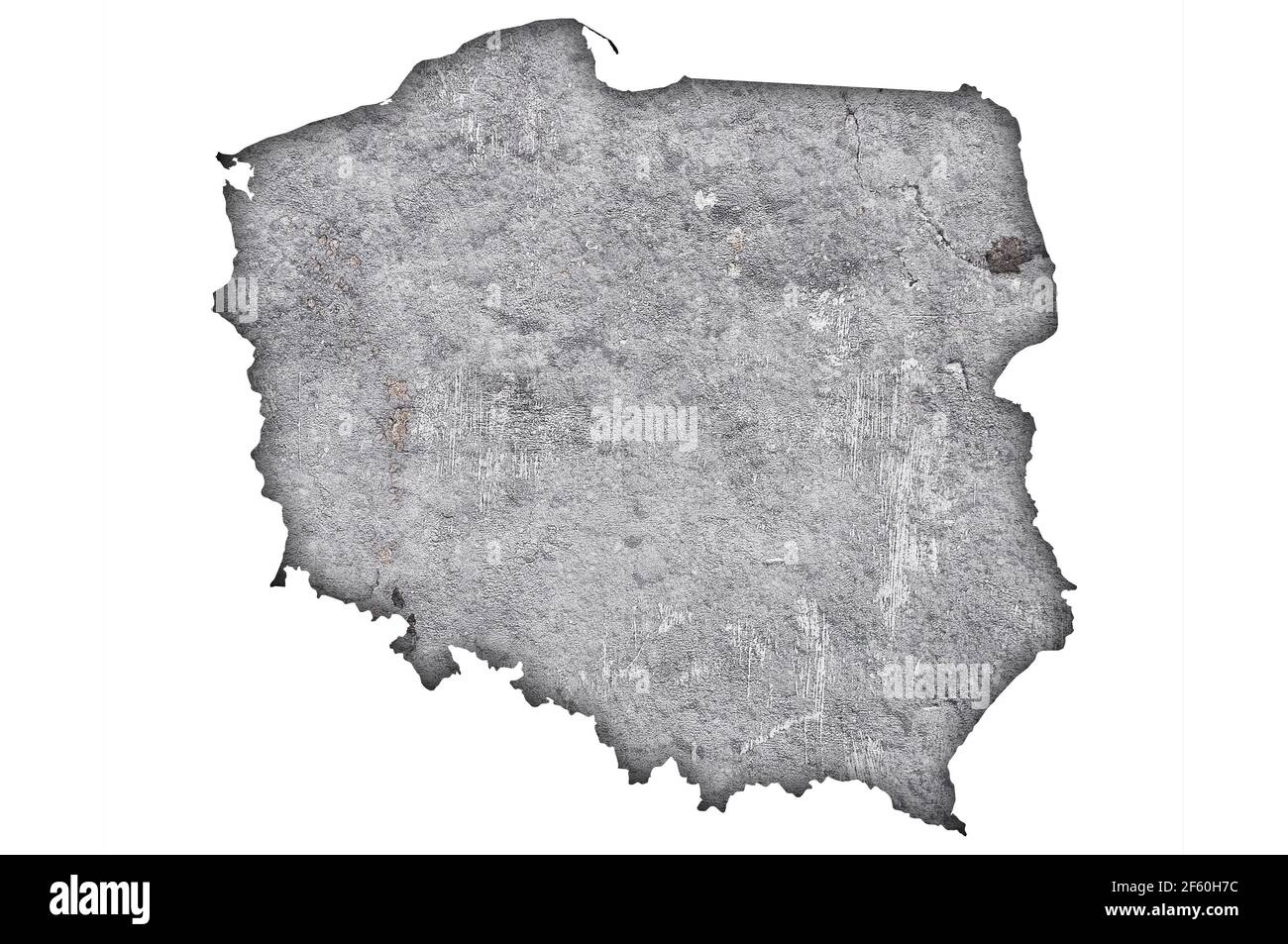 Map of Poland on weathered concrete Stock Photo - Alamy