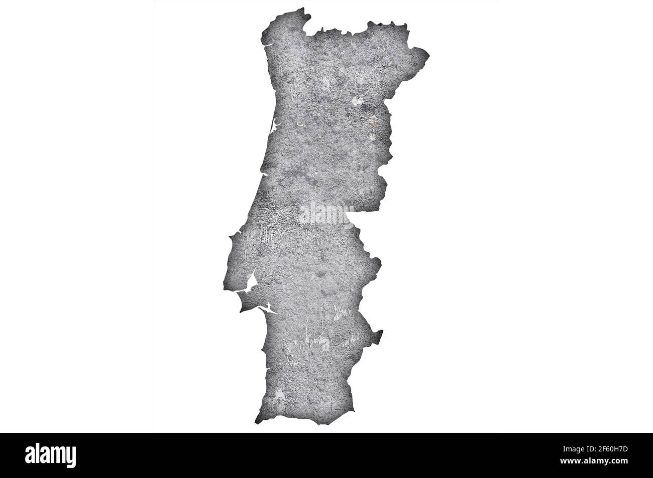 Three-dimensional map of Portugal on white background. 3d Stock Photo -  Alamy