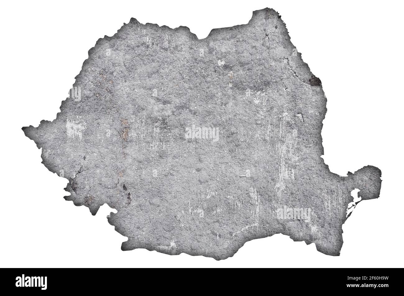 Map of Romania on weathered concrete Stock Photo - Alamy