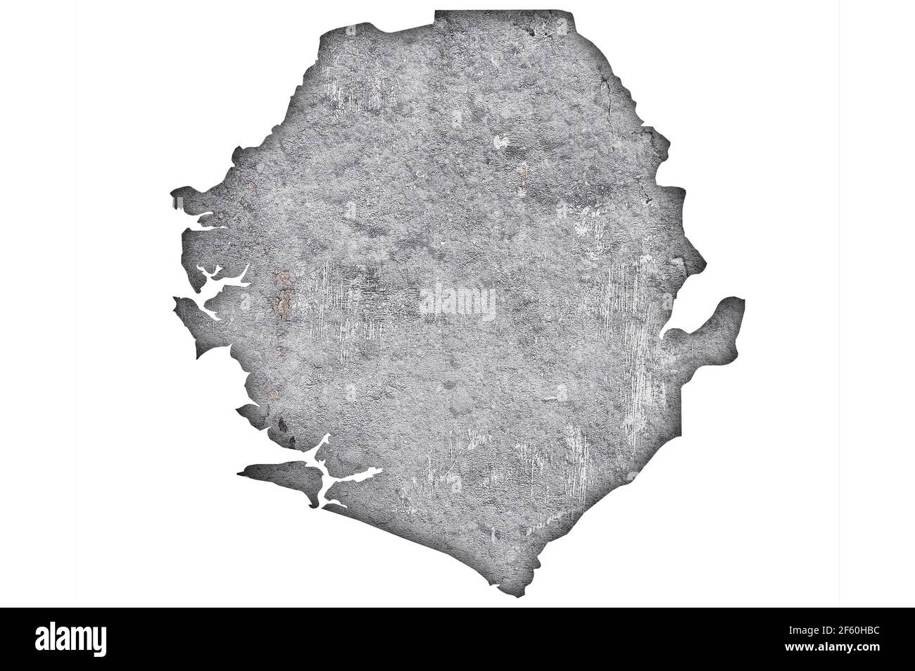 Map of Sierra Leone on weathered concrete Stock Photo - Alamy