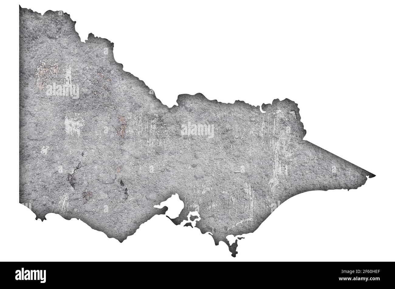 Map of Victoria on weathered concrete Stock Photo - Alamy