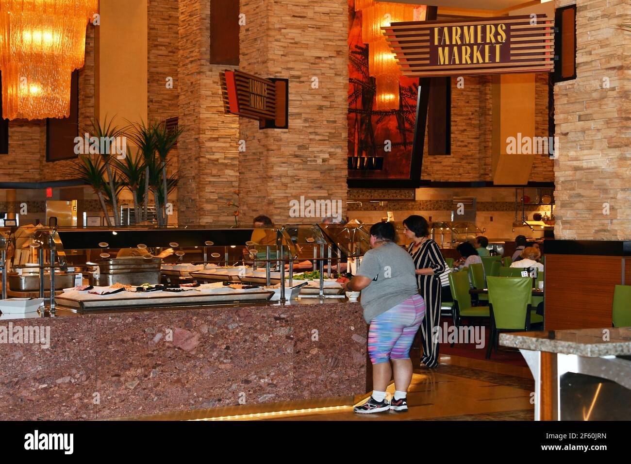 Nevada, USA 09-27-18 The Feast Buffet located at the Red Rock Casino Resort, Las Vegas offers an selection of dishes from around the world Stock Photo -