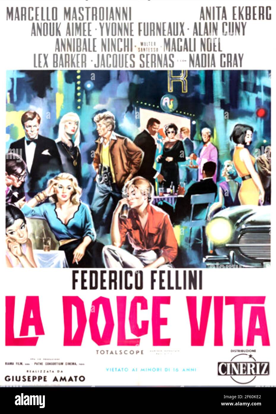 LA DOLCE VITA 1960 Cineriz film Stock Photo