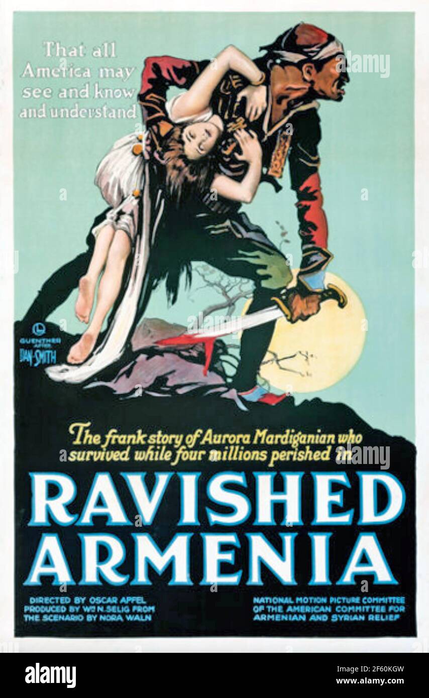RAVISHED ARMENIA aka Auction of Souls 1919 First National Pictures silent film about the 1915 Armenian massacre by the Ottoman Empire Stock Photo