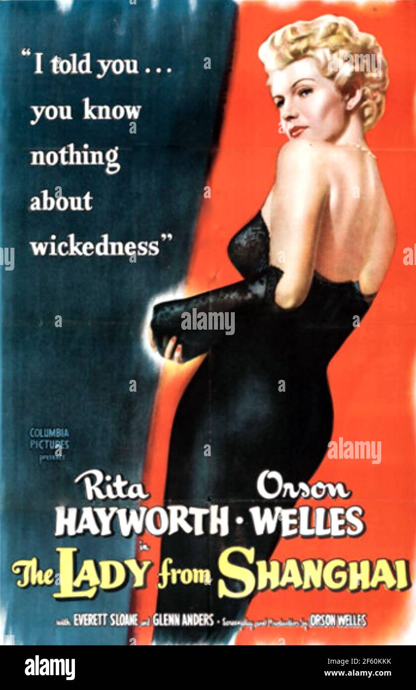 THE LADY FROM SHANGHAI 1947 Columbia Pictures film with Rita Hayworth Stock Photo