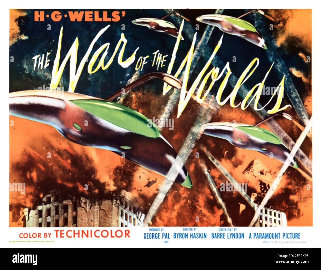 THE WAR OF THE WORLDS 1953 Paramount Pictures film Stock Photo