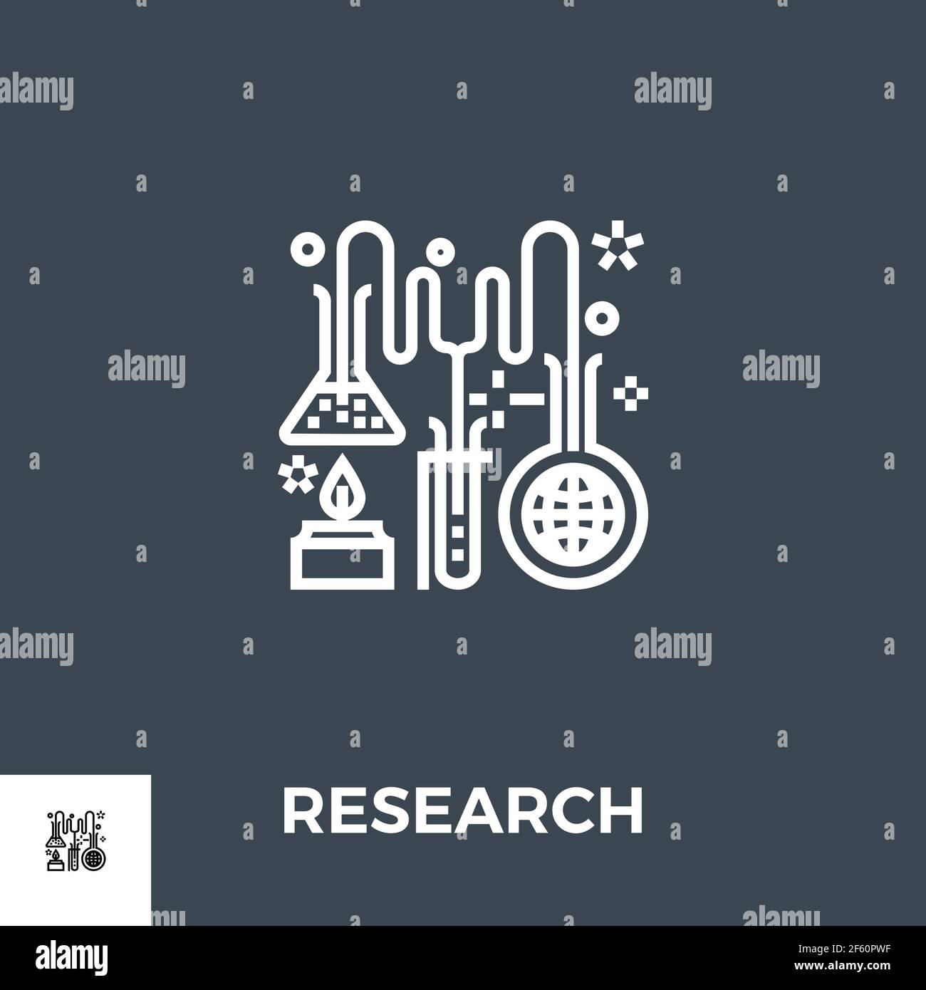 Research development line icon hi-res stock photography and images - Alamy