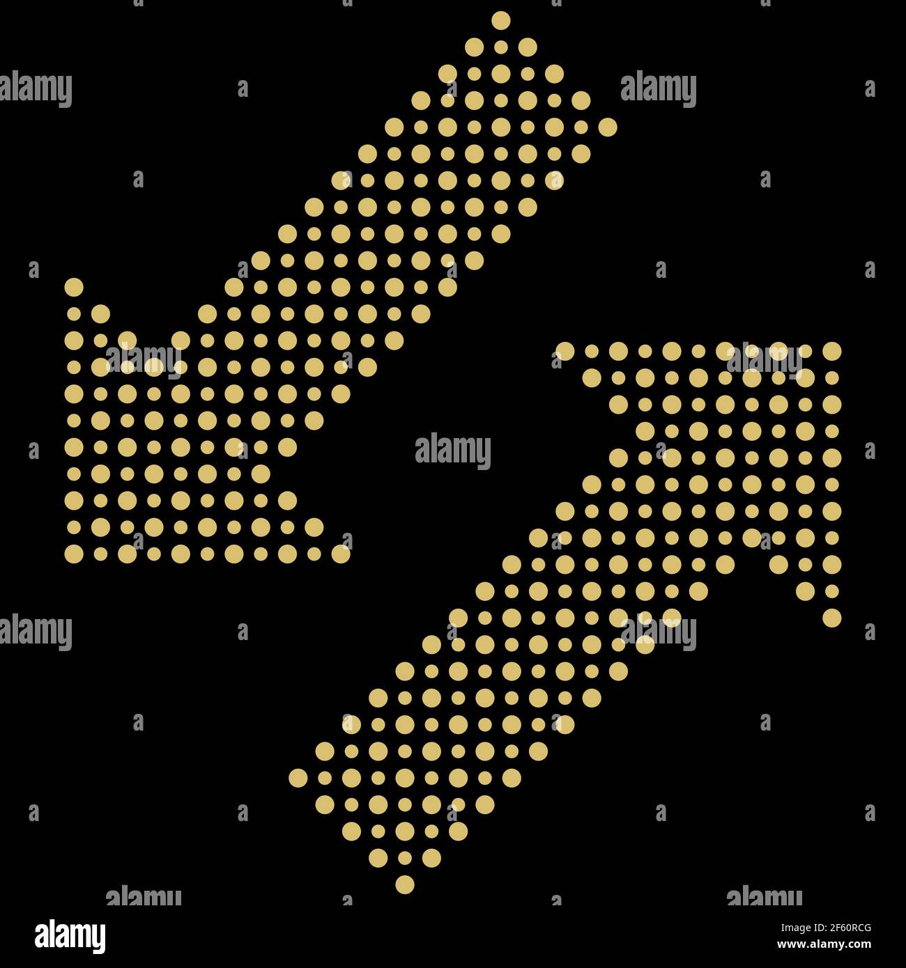 Fine Vector Dotted Arrows For Web and Infographic Stock Vector