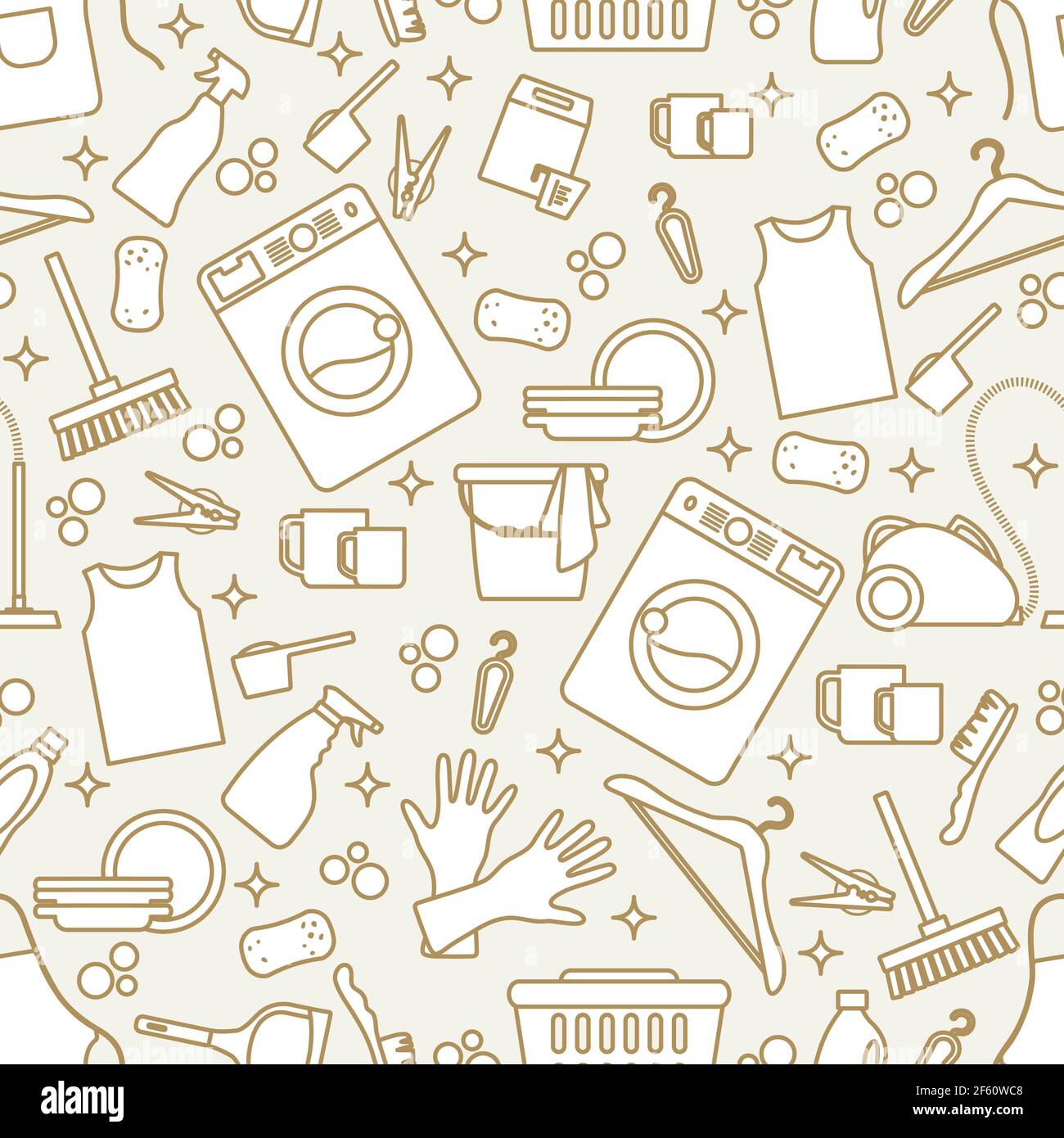 Janitor Pattern Vector Seamless pattern Illustration Cleaning Maid service Housekeeping ...