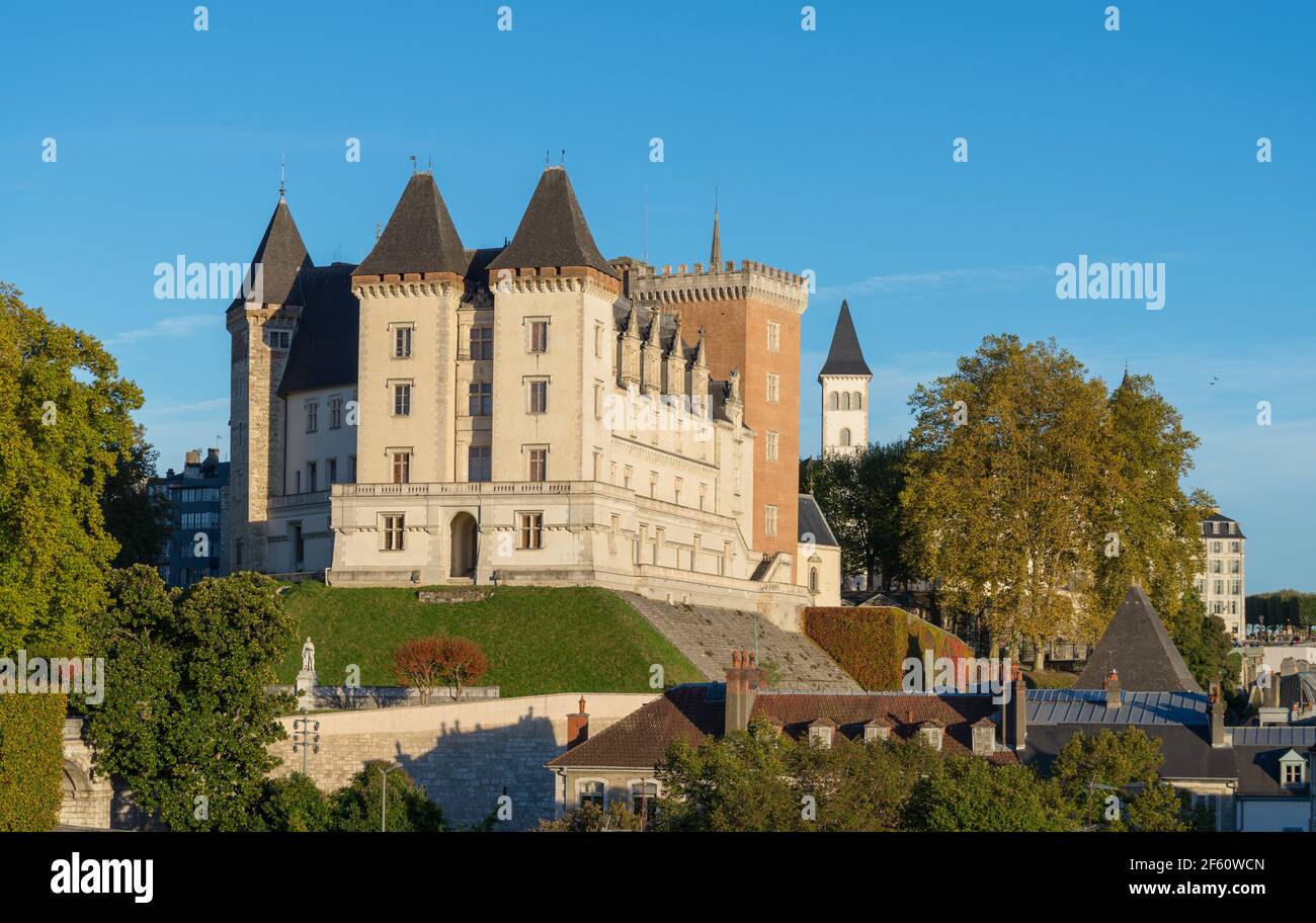 The Ancient Chateau De Pau And Its Formal Garden Are Located In The Old the-ancient-chateau-de-pau-and-its-formal-garden-are-located-in-the-old