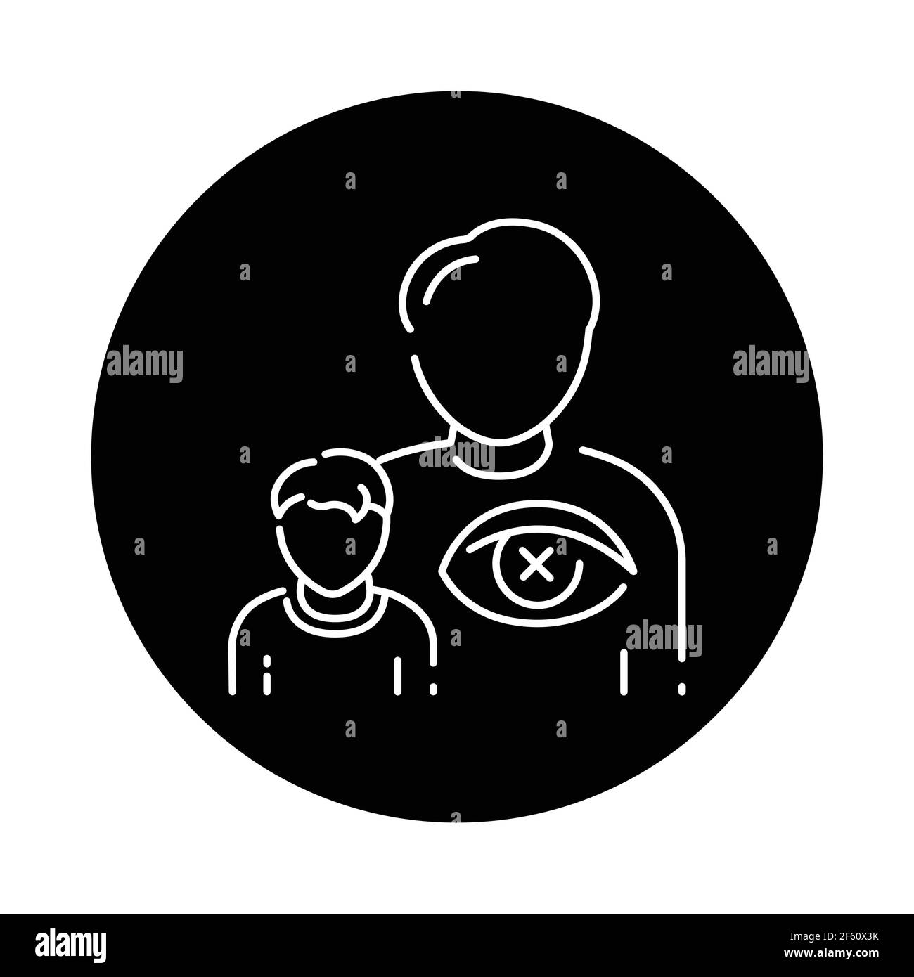 Abandoned kid color line icon. Child abuse. Not responsibility parents ...